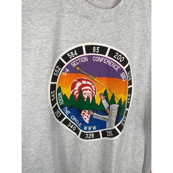 Native American 90's T Shirt XXL Order of The Arrow Section 2X Widen The Circle - Picture 3 of 5